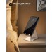 Lamicall Cell Phone Stand, Desk Phone Holder Cradle, Compatible with Phone 12 Mini 11 Pro Xs Max XR X 8 7 6 Plus SE, All Smartphones Charging Dock, Office Desktop Accessories - Silver